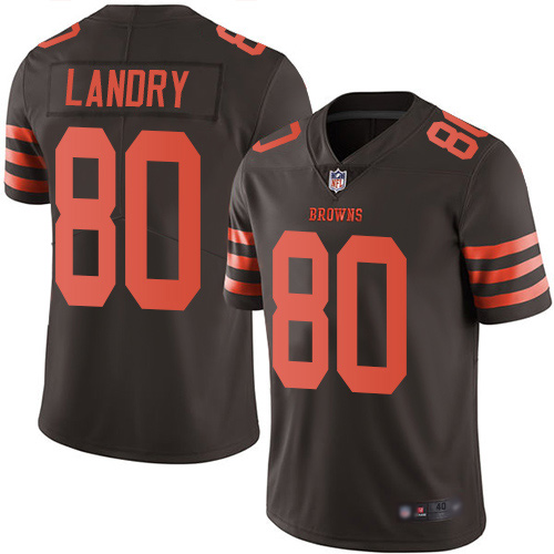 Cleveland Browns Jarvis Landry Men Brown Limited Jersey #80 NFL Football Rush Vapor Untouchable->cleveland browns->NFL Jersey
